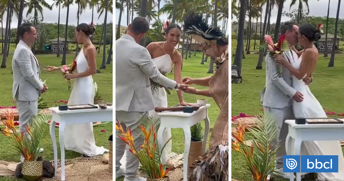 Vanesa Borghi y Carlos Garcés realizan íntimo rito ancestral en Rapa Nui previo a su boda