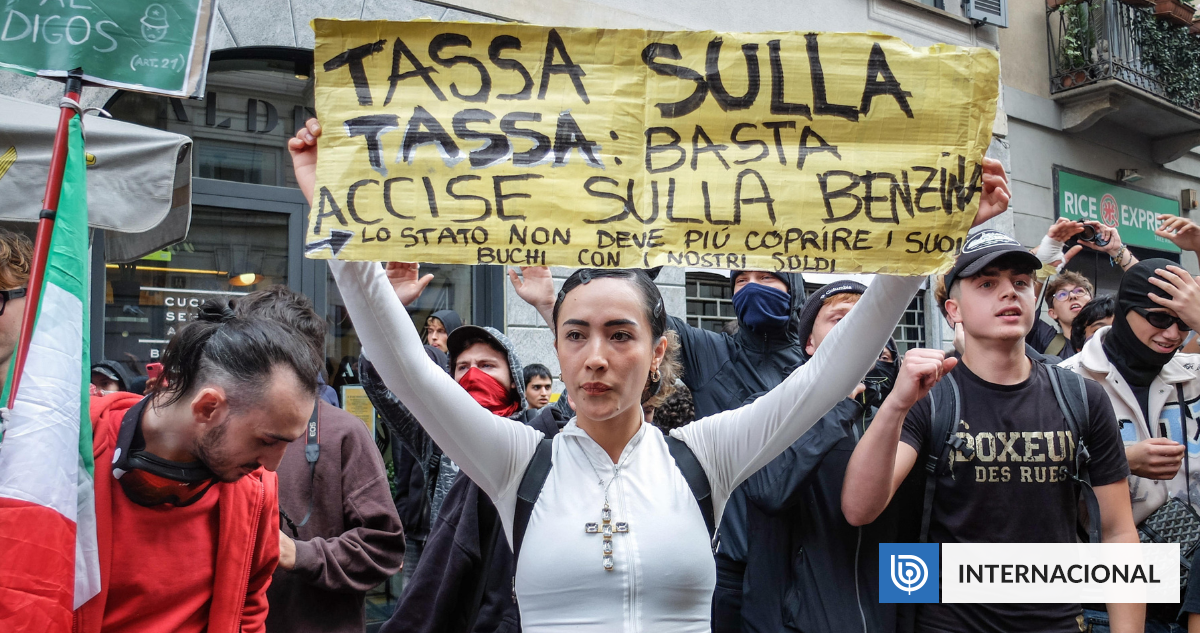 Tal como en España y Francia: italianos marchan contra el costo de la vida y su Gobierno