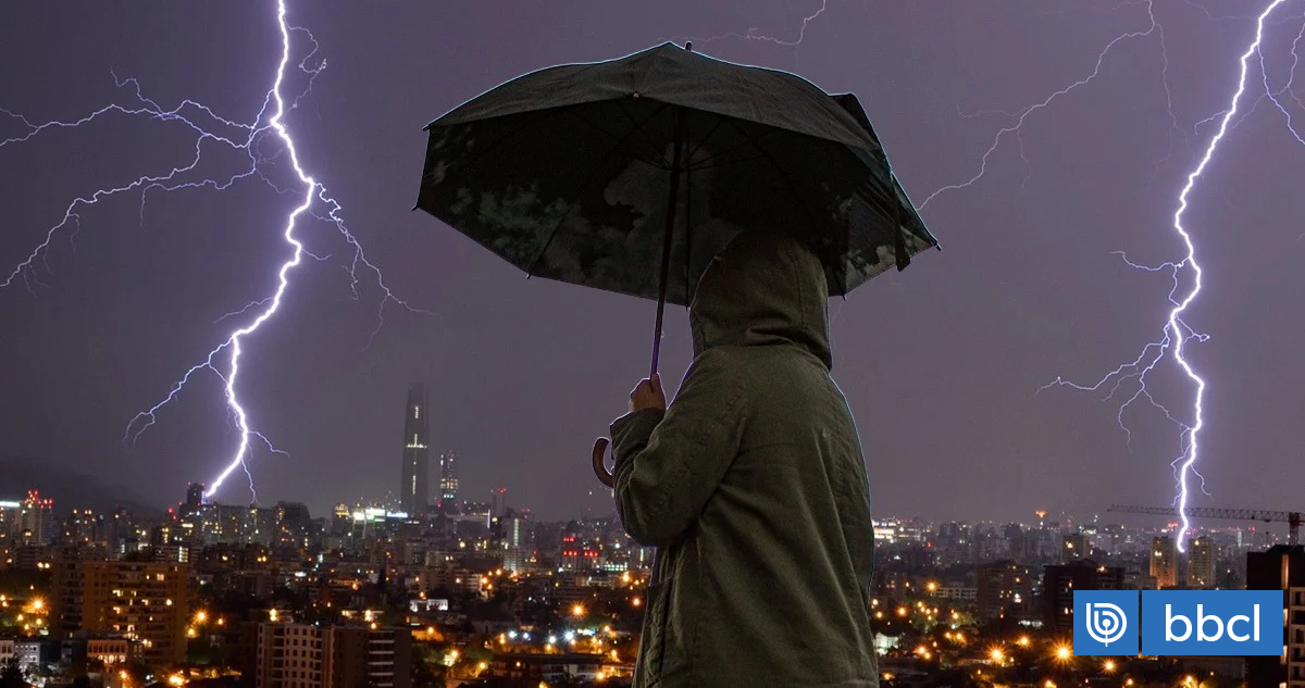 Incluye la RM: las regiones donde se esperan tormentas eléctricas durante la tarde-noche de este lunes