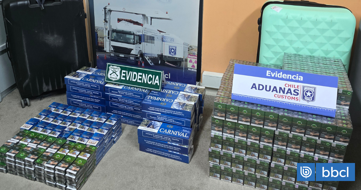 Aduanas y Carabineros incautan más de 13 mil cajetillas de cigarrillos de contrabando en Antofagasta