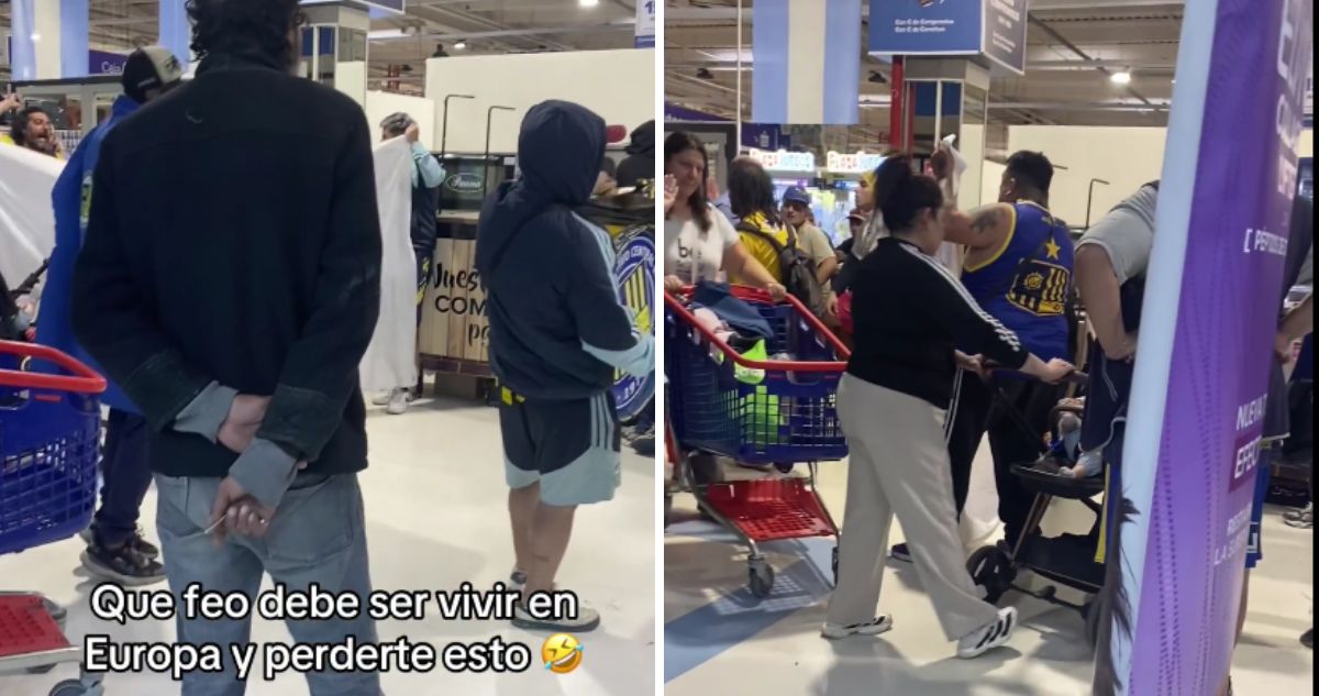 Cliente llegó con barra brava a supermercado que no quiso cambiarle TV defectuoso en Argentina.