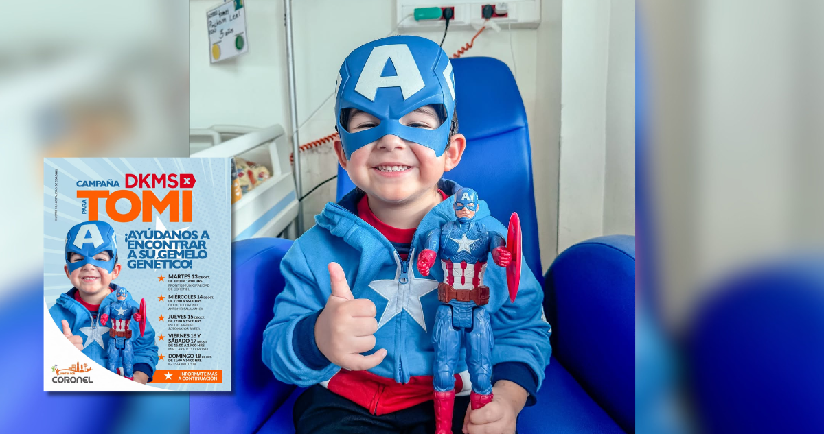 ‘Todos por Tomi’: familia de Coronel busca a “gemelo genético” de niño de 5 años que padece leucemia