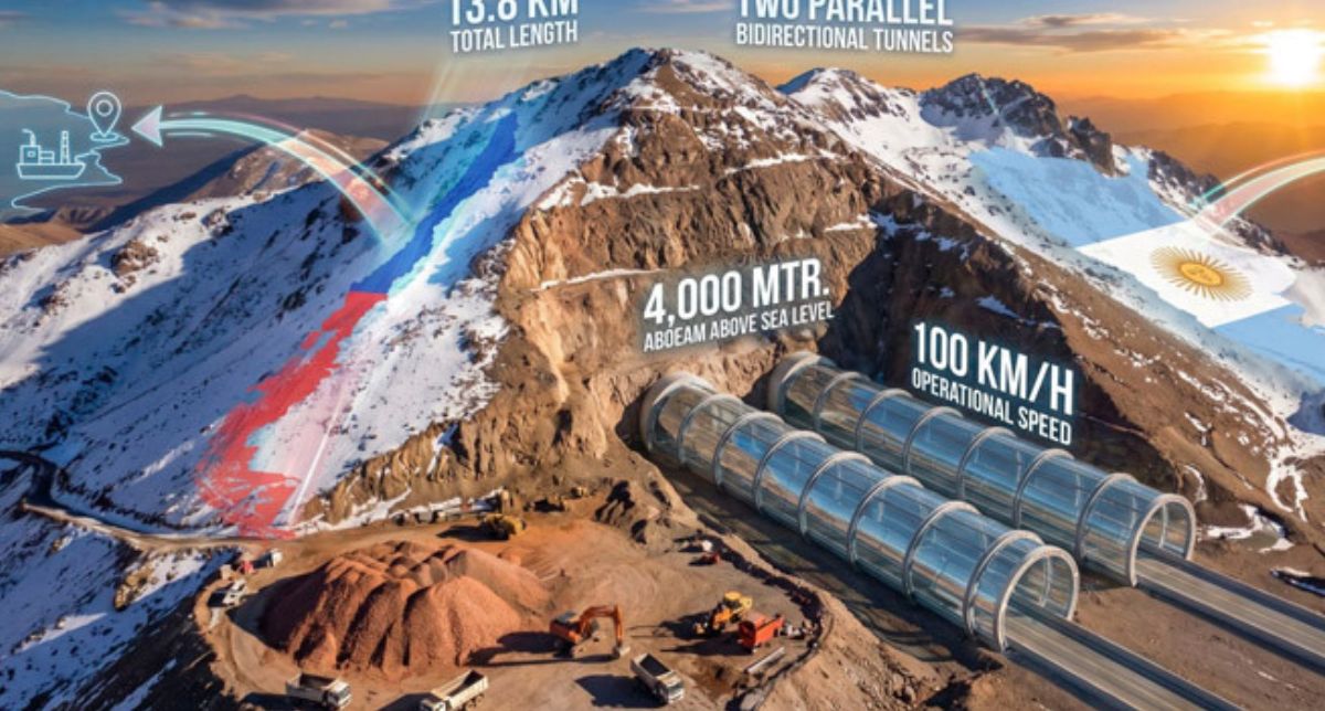 El megatúnel a 4 mil metros de altura que unirá Chile y Argentina