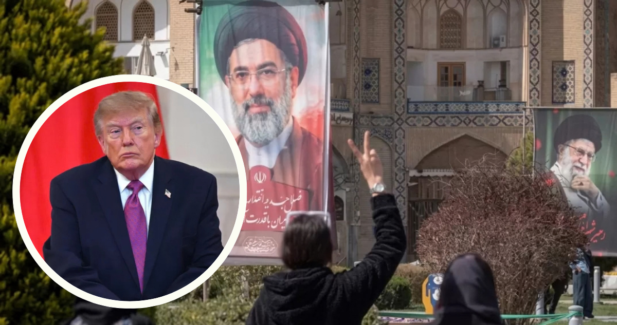 Presidente de Estados Unidos, Donald Trump. Y líder supremo de Irán, Mojtaba Jamenei.