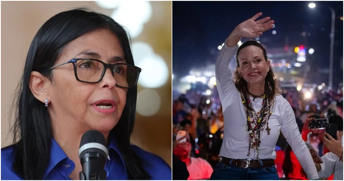 Delcy Rodríguez y María Corina Machado