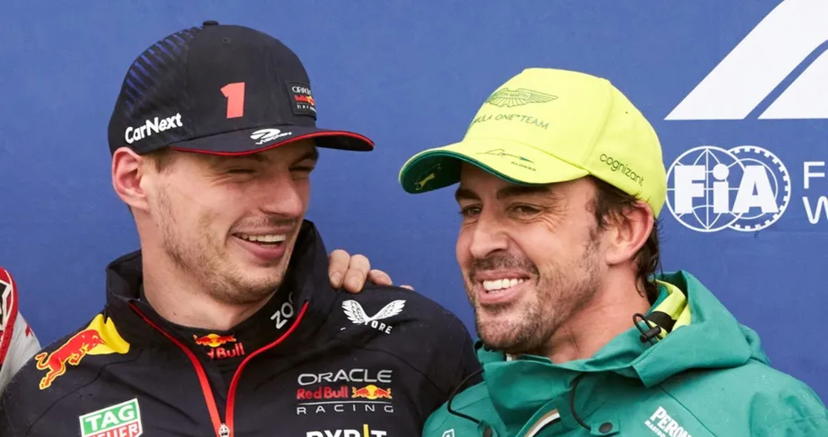 Verstappen y Fernando Alonso foto de contexto