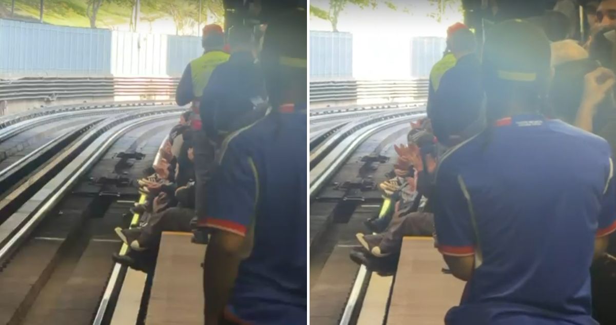 VIDEO | Escolares sentados al borde del andén obligan a corte de energía en Línea 2 del Metro