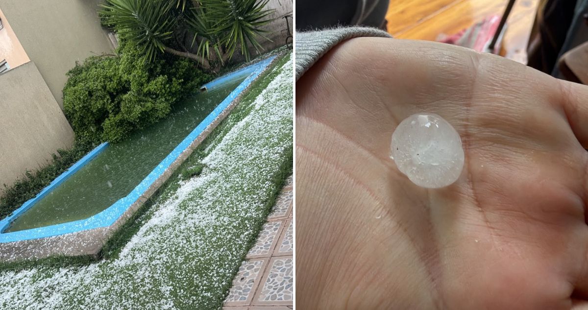 VIDEOS | Lluvia y granizos se dejan sentir en diversas comunas de la región Metropolitana