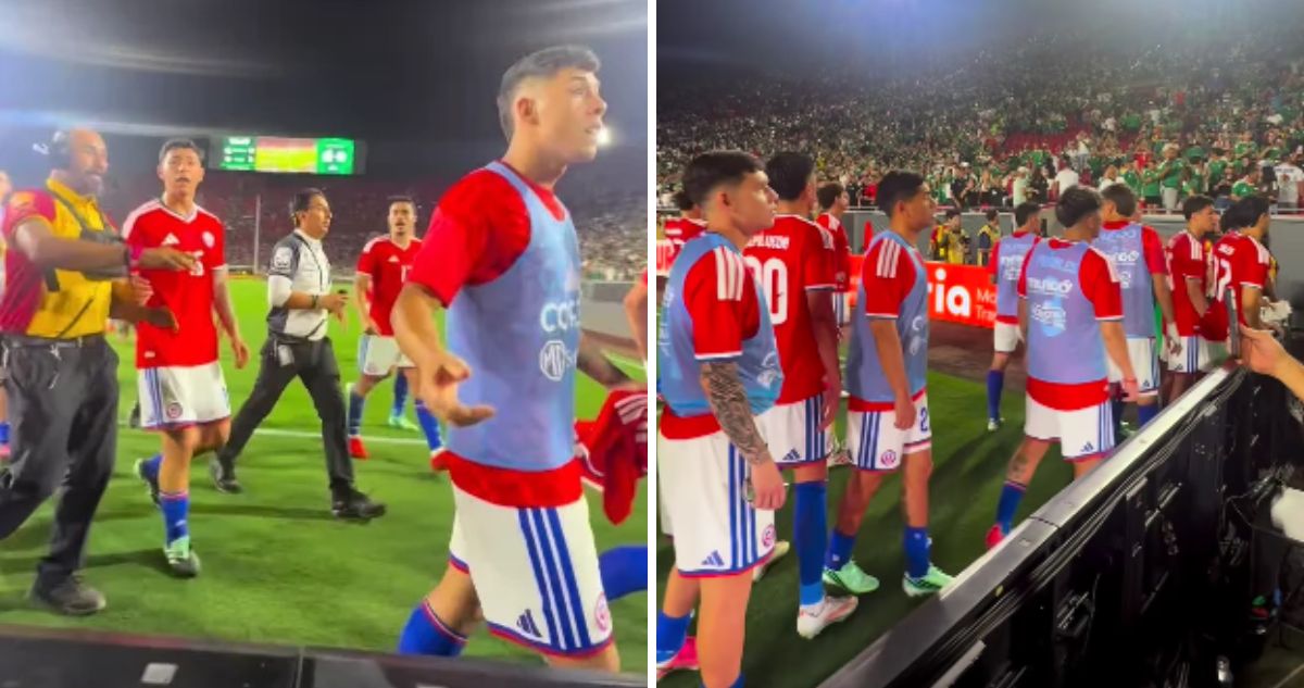 Jugadores de La Roja intervinieron en pelea de hinchas chilenos y mexicanos.