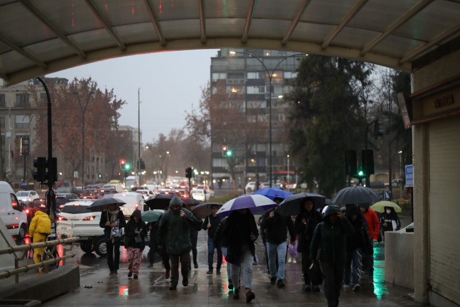 Lluvia en Santiago
